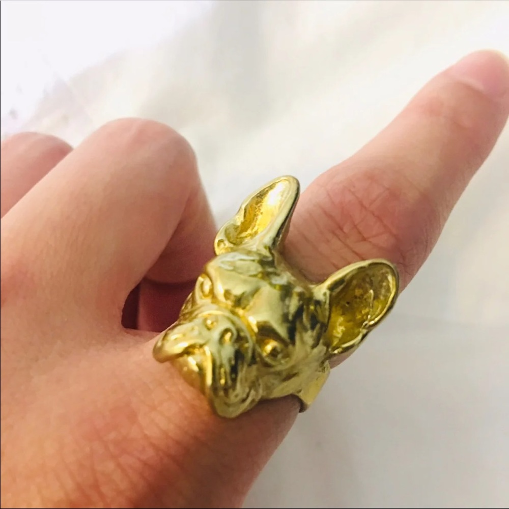 💎French Bulldog Gold Ring
